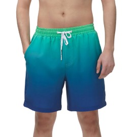 Rokka&Rolla Men's Swim Trunks with Compression Liner 7" Stretch Quick Dry Board Shorts