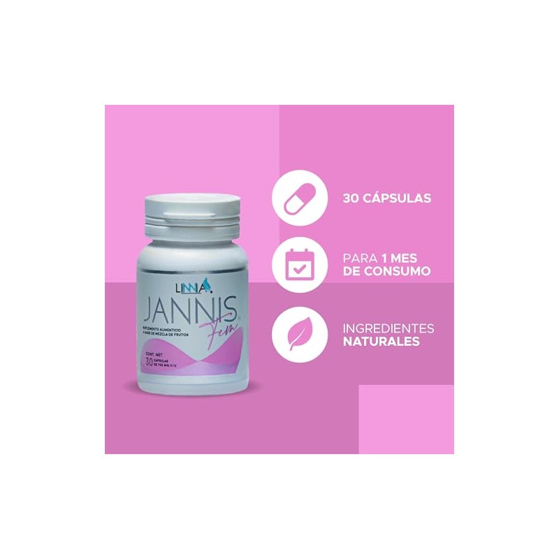 Linnia Suplemento Alimenticio Mujer Jannis Fem Cápsulas Aguaje Algas Marinas
