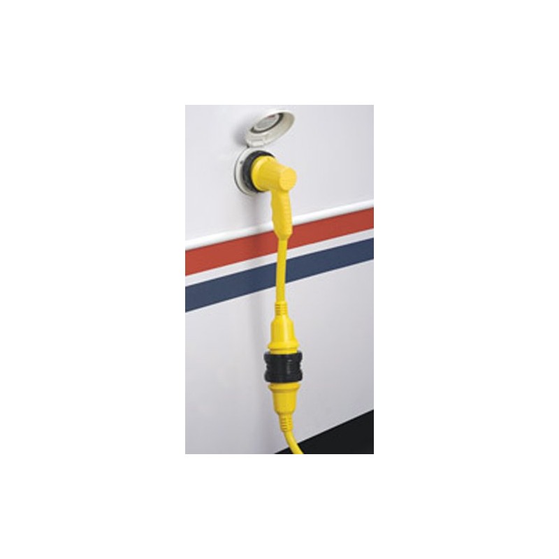 ParkPower by Marinco 1RPCRV Right Angle Adapter, 30A 125V Locking/Sealing