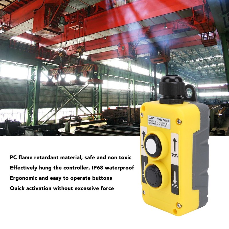 Rainproof Electric Hoist Crane Pushbutton Switches COB-61 Crane Pendant Control