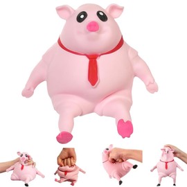 Stress Pig, Anti Stress Pig, Anti Stress Cube Stress Ball, ETS Pig Stress Toy, Cute Pink Pig Stress Toy, Squeeze Toy for Children Adults (Pink)