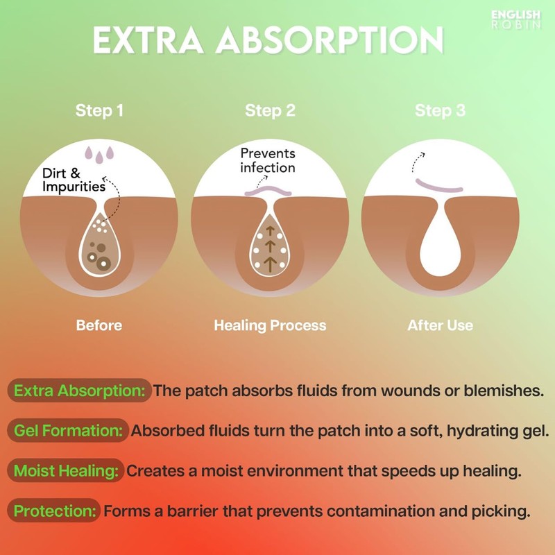 Pimple Patches Korean Skincare: Extra Absorbent 144 Patches Hydrocolloid Dots
