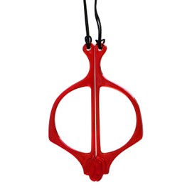 Eyekepper Handhold Magnifier Folding Reading Glasses Metalless Screwless Readers with Neck Strap - Red +3.50