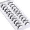 DZANIK Manga Lashes with Ultra Thin Band,10 Pair Spiky Natural