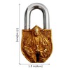 Purpledip Antique Handcrafted Brass Padlock with Resting Gautan Buddha (10279)