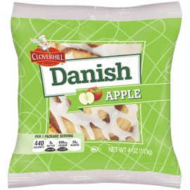 Cloverhill Round Apple Danish Value Pack, Individually Packaged, Pack of 12