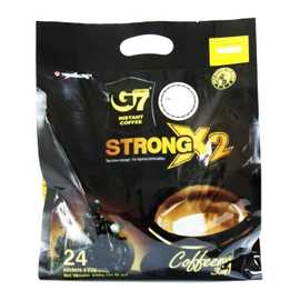 Trung Nguyen — G7 Strong X2 3 in 1 Instant Coffee — Roasted Ground Coffee Blend w/Non-dairy Creamer and Sugar — Strong and Bold — Instant Vietnamese Coffee (24 Single Serve Packets)