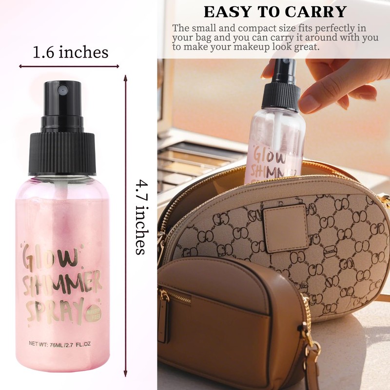Glitter Spray for Hair and Body, Glitter Body Spray, Quick-Drying