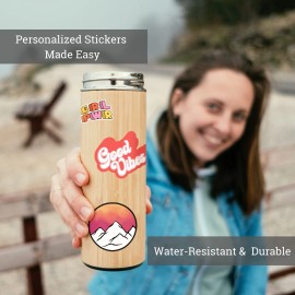 Zicoto Premium Printable Vinyl Sticker Paper - Glossy White 8.5 X 11 I