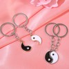 ZHIZICX 2 PCS Yin And Yang Keyring exquisite Tai Chi
