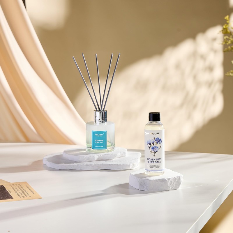 Airkeep Reed DiffuserO il Refill/Ocean Mist&Sea Salt/3.38oz（100ml/1 Pack/Scented Oil Refill