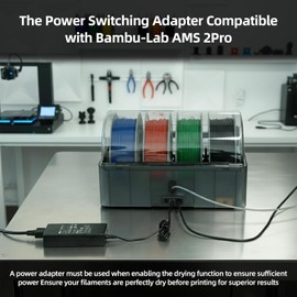 Imdinnogo 24V 4A Power Switching Adapter Replacement for BambuLab AMS 2Pro Automatic Material System: Enabling Multi-Color Filament Printing Drying Functionality 3D Printer Accessories