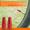 sourcing map 8pcs Bike Valve Caps Anodized Aluminum Road Bicycle