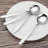Yarebest Stainless Steel Round Spoon, Table Spoon Set, 6 Piece