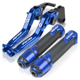 Motorcycle CNC Accessories Adjustable Folding Extendable with Logo Brake Clutch Levers Handlebar Hand Grips Ends for Yamaha YZFR6 YZF R6 1999-2004 Lever (Color : 6)