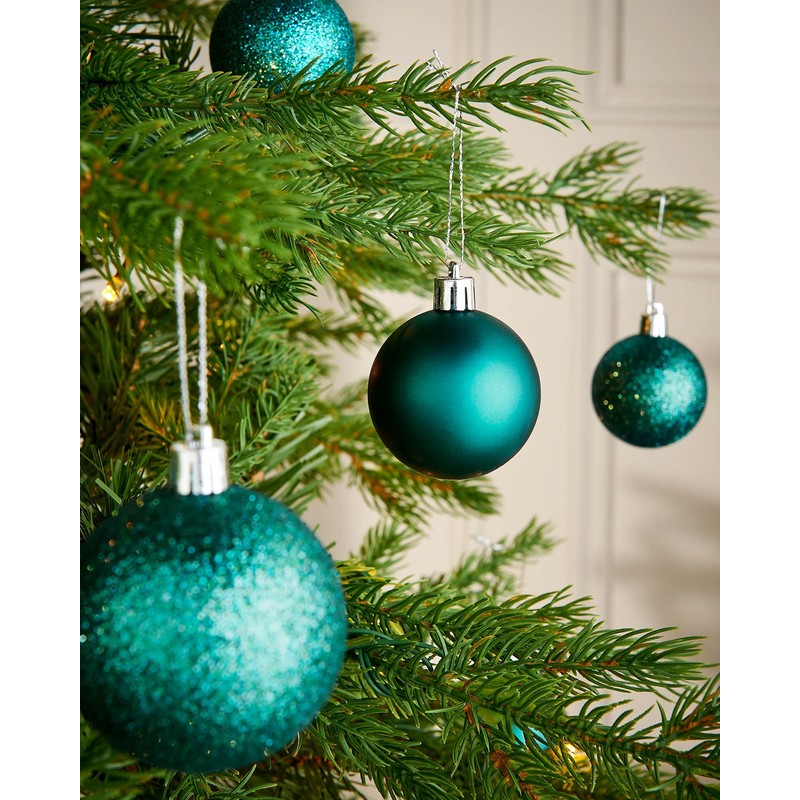 Teal Shatterproof Bauble, 50 Pack