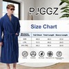 PJGGZ Men's Shawl Collar Bathrobe, Soft Long Towel Robe for