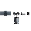 DIYHD 8FT Ceiling Mount Black Sliding Barn Door Hardware, Low