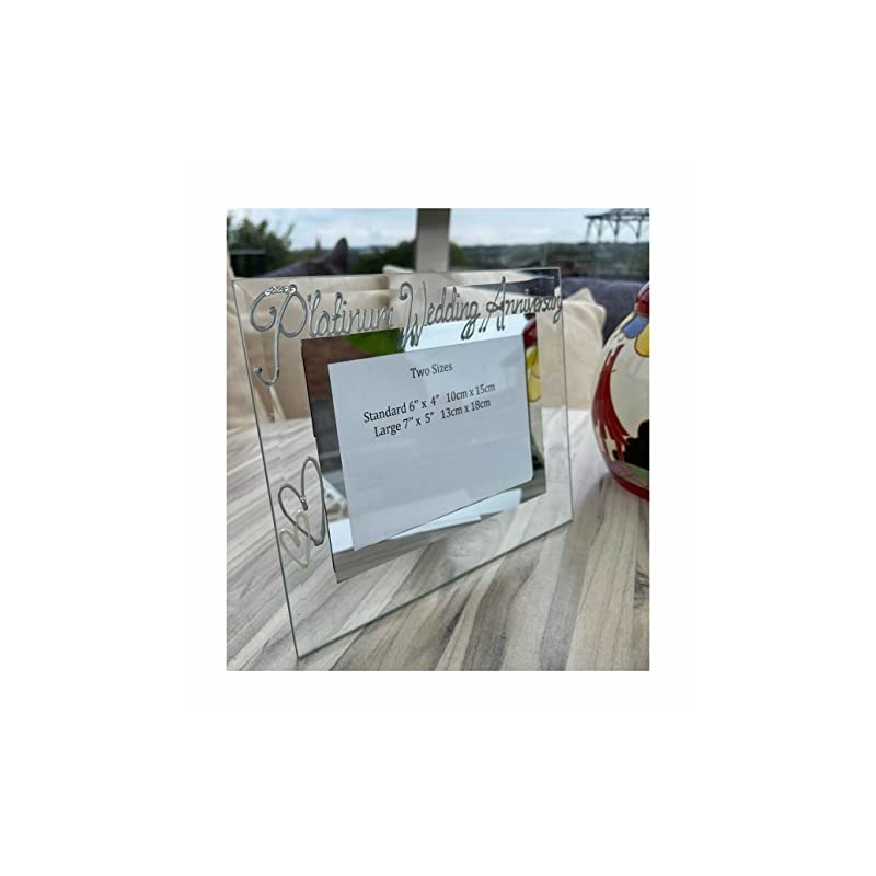Platinum (70th) Wedding Anniversary Photo Frame Land (Milestone) Standard 6”