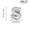 HOLLP Alphabet Jewelry A/C/J/K/M/S Letter Lapel Gift Initial English Pin
