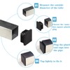 100Pack 1inch Square Tube End Caps, Black Square Plastic Plug