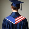 USA And El Salvador Flag Graduation Stole, Satin Embroidery Graduation