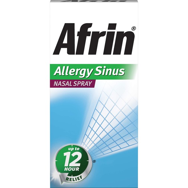 Afrin Allergy Sinus Nasal Spray, Fast & Powerful Congestion Relief from Allergies,0.50 Fl Oz (Pack of 1)