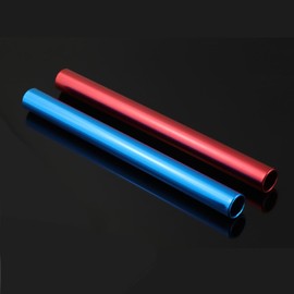 2pcs 2.8cm Diameter Thin Relay Truck Baton Set Aluminum Alloy Tube Field Running Race Stick Outdoor Track Sport Game Tool (B)