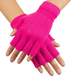Boland 01906 Fingerless Gloves, Pink, One Size