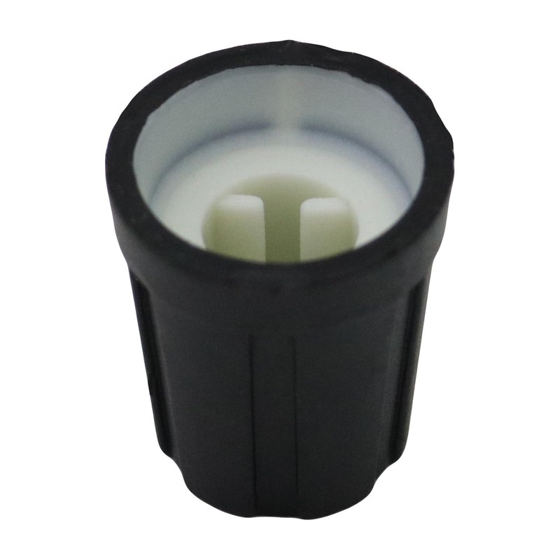 6mm D0 Hole Black Rubber Grip Control Knob For DJ