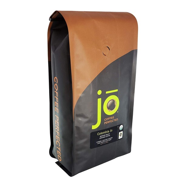 COLOMBIA JO: 2 lb, Organic Ground Colombian Coffee, Medium Roast, Fair Trade Certified, USDA Certified Organic, 100% Arabica Coffee, NON-GMO, Gluten Free, Gourmet Coffee from Jo Coffee
