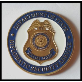 Generic Department of State Diplomatic Security Service #1312 Government Honor Challenge Coin Award, Small
