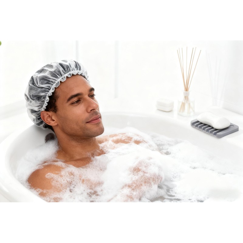 2pcs Self Draining Soap Holder Rack, Advanced Silicone Soap Dish