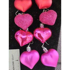 EG&G HEART VALENTINE'S COLORFUL EARRINGS. PICK 1 OF 6 STYLES RED SHADES PURPLE SHADES