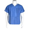 ABENA Scrub Suit | Shirt | XL | 78x68cm | Dark Blue | SMS | Single Packed | Non-Sterile | Single Use | Medical Scrubs | Unisex Medical Uniforms & Scrubs | 3 Pocket Scrub Tops |
