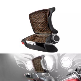 HCMOTORKU Orange Trunk Insert Carpet Liner For Harley King Tour Pak Road King Glide 14-23