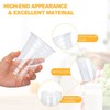 TashiBox plastic cups with lids [24 oz 100cups&100flat lids],Clear Crystal