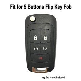 Key Fob Cover Fit for Chevy Camaro Cruze Limited Equinox Impala Limited Malibu Limited Sonic with Carbon Fiber Pattern (Blue)