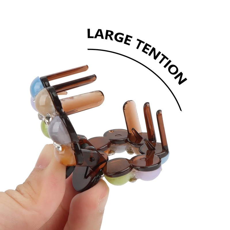MOTIBACK 6 Pack Small Hair Claw Clips for Women, Acrylic