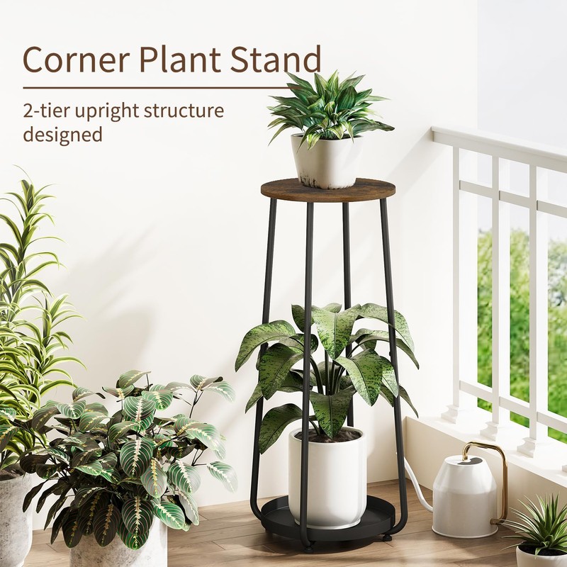 YINMIT 2 Tier Plant Stand Indoor, 30" Tall Plant Stands,
