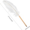 DPWOUM White Feather Ballpoint Pen Black Inks Pen Wedding Signing