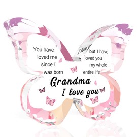Gifts for Grandma Birthday Gifts for Grandma Nana Birthday Gift Butterfly Decorations Acrylic, Nana Gift from Grandkids Presents Ideas for Granny Birthday Grandmother Birthday Mother's Day Valentine