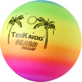 CUCUBA Rubber Beach Water Ball Training or Play Size 5 (Rainbow), Multi-Colour