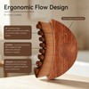100% Wood Handle Lymphatic Contour Face Brush Stainless Steel Facial