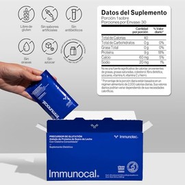 Immunocal Original, Precursor de Glutatin  Aislado de Protena de Suero de Leche, Soporte para Defensas Fuertes 30 Porciones                           