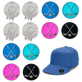 XingyLi 12pcs Golf Ball Markers with Magnetic Hat Clips Set, Funny Golf Tool Accessories, Ball Marker fit Golf Divot Tools Hat Bag, Value Gift Set for Men Women Ladies Golfer Fan Daddy