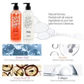 Suisuaie Clarifying Shampoo and Conditioner Set for Greasy Hair, Build Up, and Dry Ends - 32.4 Fl Oz