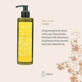 BODHI® Körperlotion YUZU 250 ml | Körpermilch mit Zitrus Duft, mit natürlichen Ölen, in Bio-Qualität, 98% natürlich