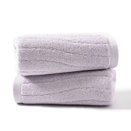 sense gnosis Lavender Hand Towel Set of 2 Wave Pattern 100% Cotton Terry Soft Striped Hand Towel for Bathroom Decorative 13 x 29 Inch, Purple