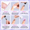 outopen 120pcs Duck Nail Tips Short Caramel Pink French Duck
